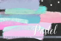 Pastel brush clip art, Watercolor brush strokes Product Image 4