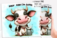 Funny Cow Skinny Tumbler Wrap Humorous Sayings PNG 20 oz. Product Image 2