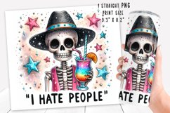 Funny skeleton Tumbler Wrap|PNG, 20 oz. Product Image 2