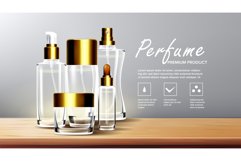 Cosmetic Glass Packaging Vector. Spa Product Image 1