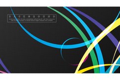 5 set Curved abstract design with the background concept Product Image 2