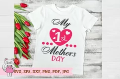 My first mother's day SVG PNG EPS DXF, for girl Product Image 1