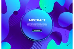 Abstract liquid frame. Modern fluid shapes frames design, co Product Image 1