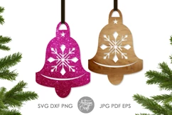 Christmas bells SVG, laser cut Christmas ornament Product Image 3