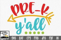 Pre K Y&#039;all SVG Cut File - Back to School SVG DXF EPS PNG Product Image 1
