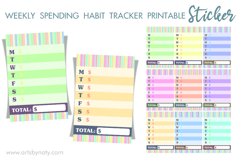 Weekly spending habit tracker stickers. Product Image 1