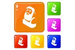 Blacksmith icons set vector color Product Image 1