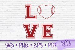 Baseball, Baseball Love Svg, Baseball Heart svg, Love svg Product Image 1