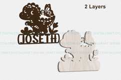Baby Dinosaur toddler name Sign SVG Laser Cut Cricut file Product Image 2