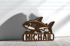 Baby Shark toddler name Sign SVG Laser Cut Cricut Product Image 2