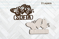Butterflies Toddler Name Sign SVG laser cut, Cricut file Product Image 6
