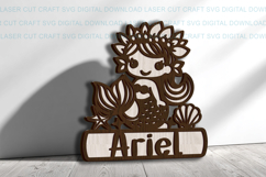 Mermaid Toddler Name Sign SVG laser cut, Cricut Product Image 2