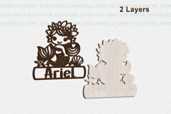Mermaid Toddler Name Sign SVG laser cut, Cricut Product Image 3