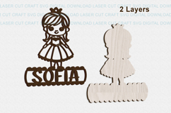 Princess Toddler Name Sign SVG laser cut, Cricut Product Image 2