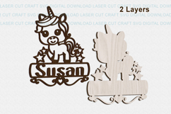 Unicorn Toddler Name Sign SVG laser cut, Cricut Product Image 3