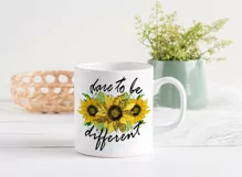 Dare To Be Different | Sunflower Design | Positive Quotes Product Image 4