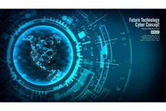 Futuristic Technology Connection Structure. Vector Abstract Product Image 1