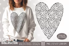 Spotted Heart Design | Valentine Sublimation | DTF | Png Product Image 1