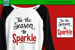 'Tis the Season Christmas SVG File, Christmas Sparkle SVG Product Image 1