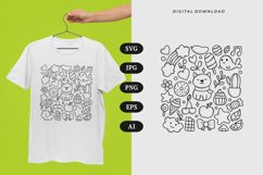 Cute Doodle T-shirt | SVG Product Image 1