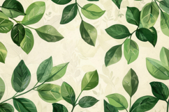 Green Leaves Pattern Background Wallpaper Product Image 1