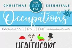 Christmas Healthcare worker svg, a health care worker svg Product Image 6