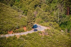 Mountain Road and Tourists Cars in Sequoia National Park Product Image 1