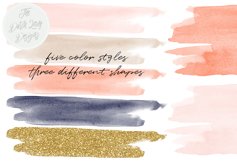 Watercolor Smears In Navy &amp; Blush Product Image 4