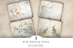 Watercolour Scenic Junk Journal Digital Paper Bi-fold Product Image 1