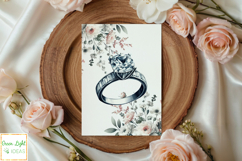 Watercolor Wedding Clipart, Romantic Bridal Couples PNG Product Image 13