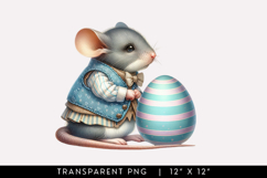 Elegant Mouse with Easter Egg Clipart Product Image 1