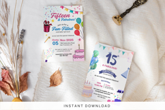 15th Birthday Invitation Card Template Product Image 1