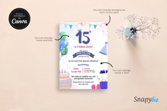 15th Birthday Invitation Card Template Product Image 5