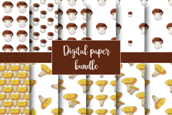 Seamless pattern with forest mushrooms. Illustration Product Image 1