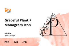 Graceful Plant Monogram Icon Product Image 1