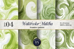 Watercolor Matcha Pattern, Green Wash Texture Product Image 1