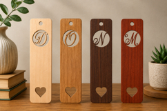 Personalized Initial Laser Cut Page Marker Product Image 1