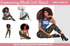 Empowering Black Girl Clipart PNG Product Image 1