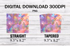 Colorful Holographic Butterflies 20 oz Tumbler Wrap Product Image 2