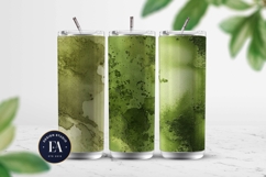 Spilled Matcha Texture, Green Abstract Liquid Digital Paper Product Image 2