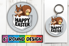 Unique Circle Keychain Magic PNG, Easter Animals Product Image 1
