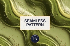 Spilled Matcha Texture, Green Abstract Liquid Digital Paper Product Image 3