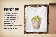 Matcha Popcorn Clipart Bundle 4 PNG Product Image 3