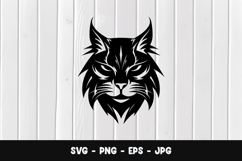 Wild Cat Face SVG PNG Product Image 1