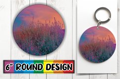 Vibrant Retro Flower Sublimation Collection - Round Design Product Image 1