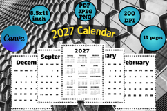 2027 calendar templates with frame 2 Product Image 1