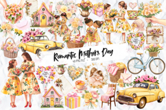 Romantic Mothers Day Clipart - Set Of 40 Png Bundle Product Image 1