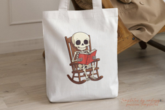 Skeleton Reading a Book PNG Sticker Sublimation Product Image 3