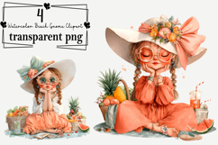 Watercolor Beach Gnome Clipart Watercolor PNG Product Image 1