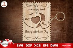 Valentine&#039;s Day Keychains Gift Cards | Laser Cut | Glowforge Product Image 4